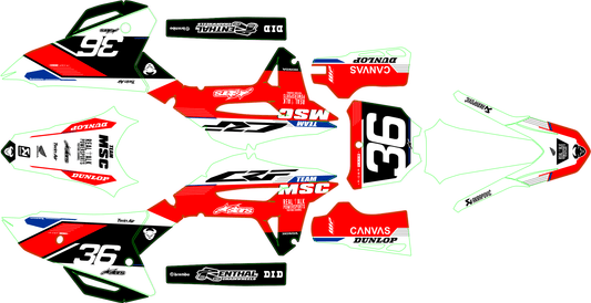 TEAM MSC - HONDA MX GRAPHIC KIT #1