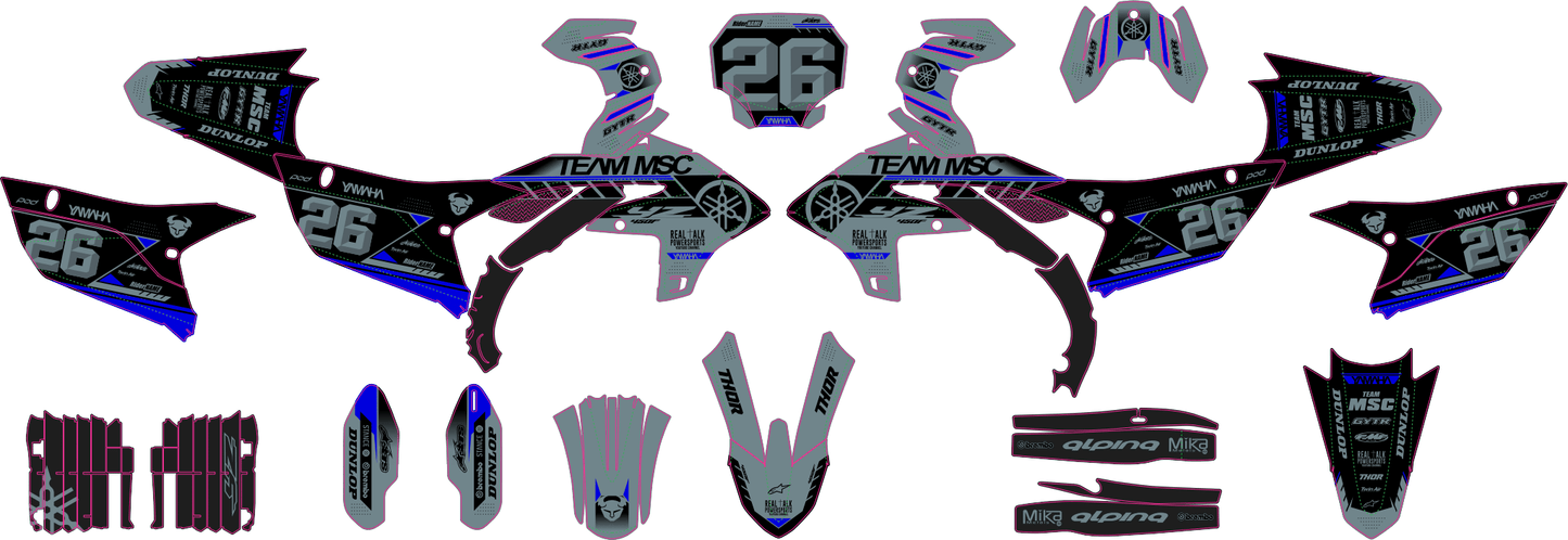 TEAM MSC - YAMAHA MX GRAPHIC KIT #3