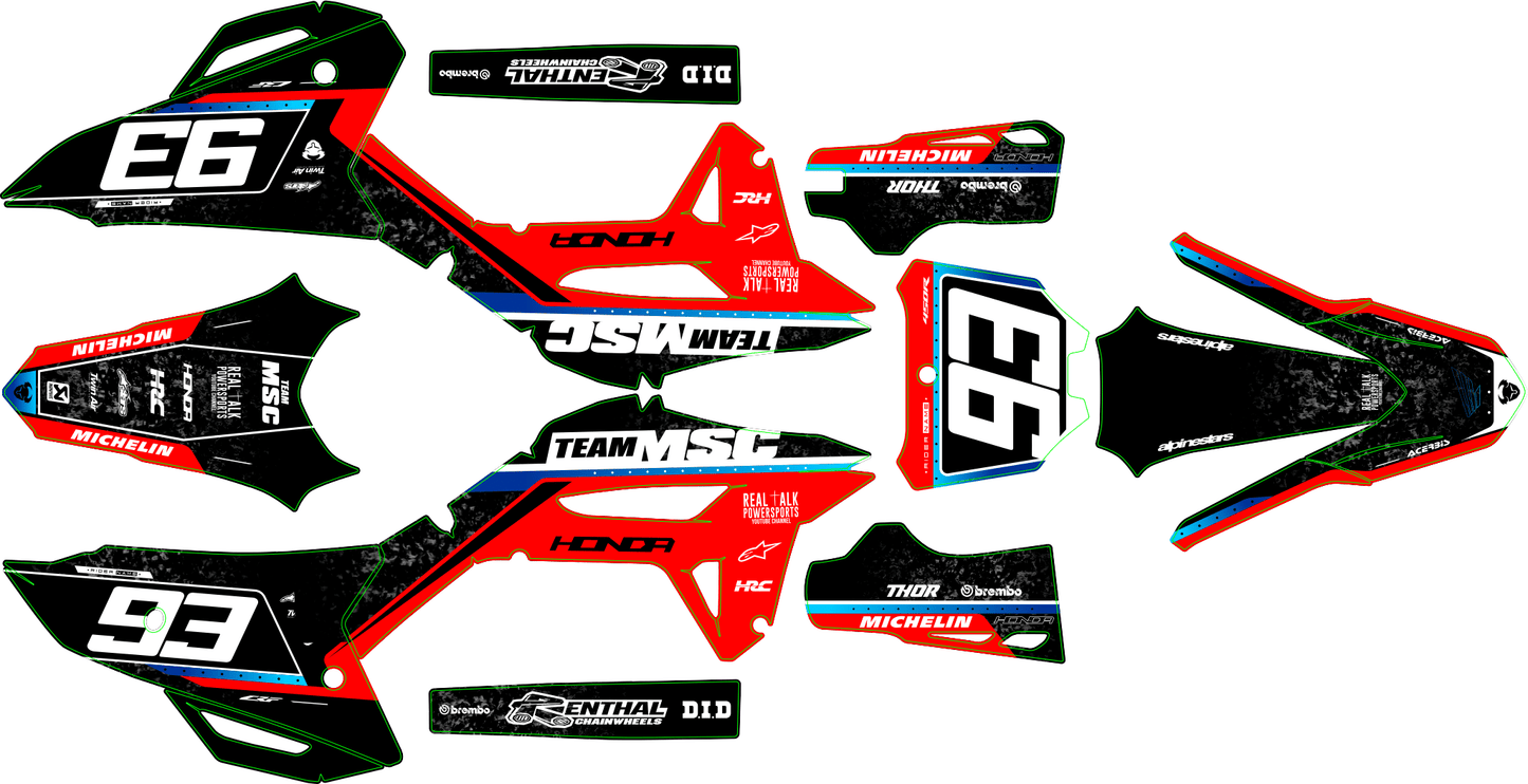 TEAM MSC - HONDA MX GRAPHIC KIT #2