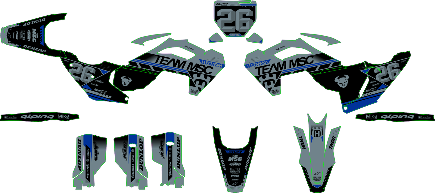 TEAM MSC - HUSQVARNA MX GRAPHIC KIT #3