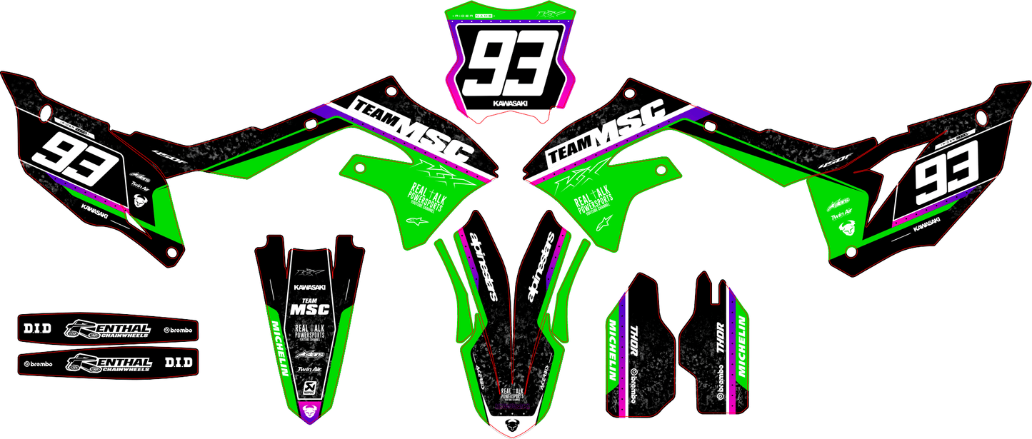 TEAM MSC - KAWASAKI MX GRAPHIC KIT #2