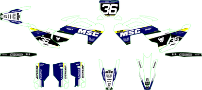 TEAM MSC - HUSQVARNA MX GRAPHIC KIT #1