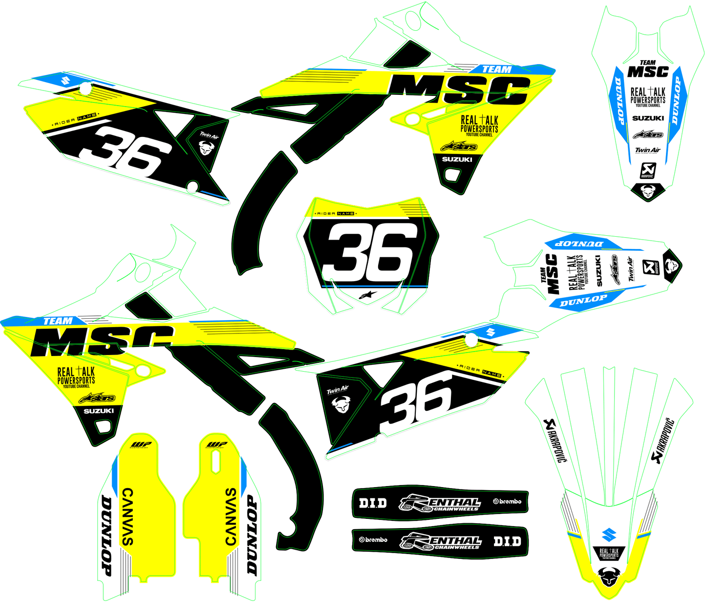 TEAM MSC - SUZUKI MX GRAPHIC KIT #1